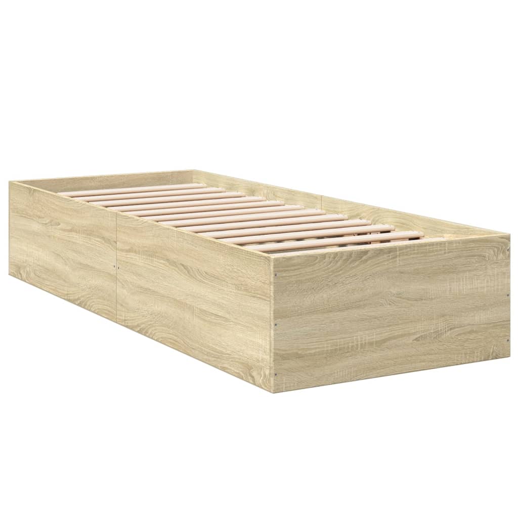 Sengeramme Sonoma Eik 90X190 Cm Konstruert Tre