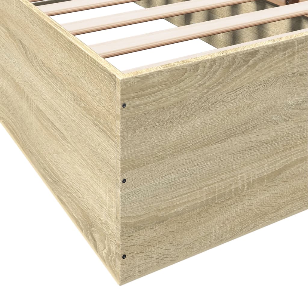 Sengeramme Sonoma Eik 90X190 Cm Konstruert Tre