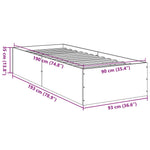 Sengeramme Sonoma Eik 90X190 Cm Konstruert Tre