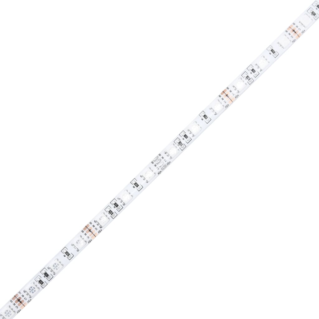 Sengeramme Med Led-Lys Hvit 200X200 Cm Konstruert Tre