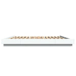 Sengeramme Med Led-Lys Hvit 180X200 Cm Konstruert Tre