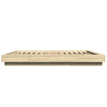 Sengeramme Med Led-Lys Sonoma Eik 160X200 Cm Konstruert Tre