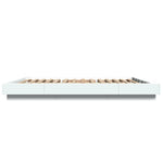 Sengeramme Med Led-Lys Hvit 150X200 Cm Konstruert Tre