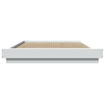 Sengeramme Med Led-Lys Hvit 120X200 Cm Konstruert Tre
