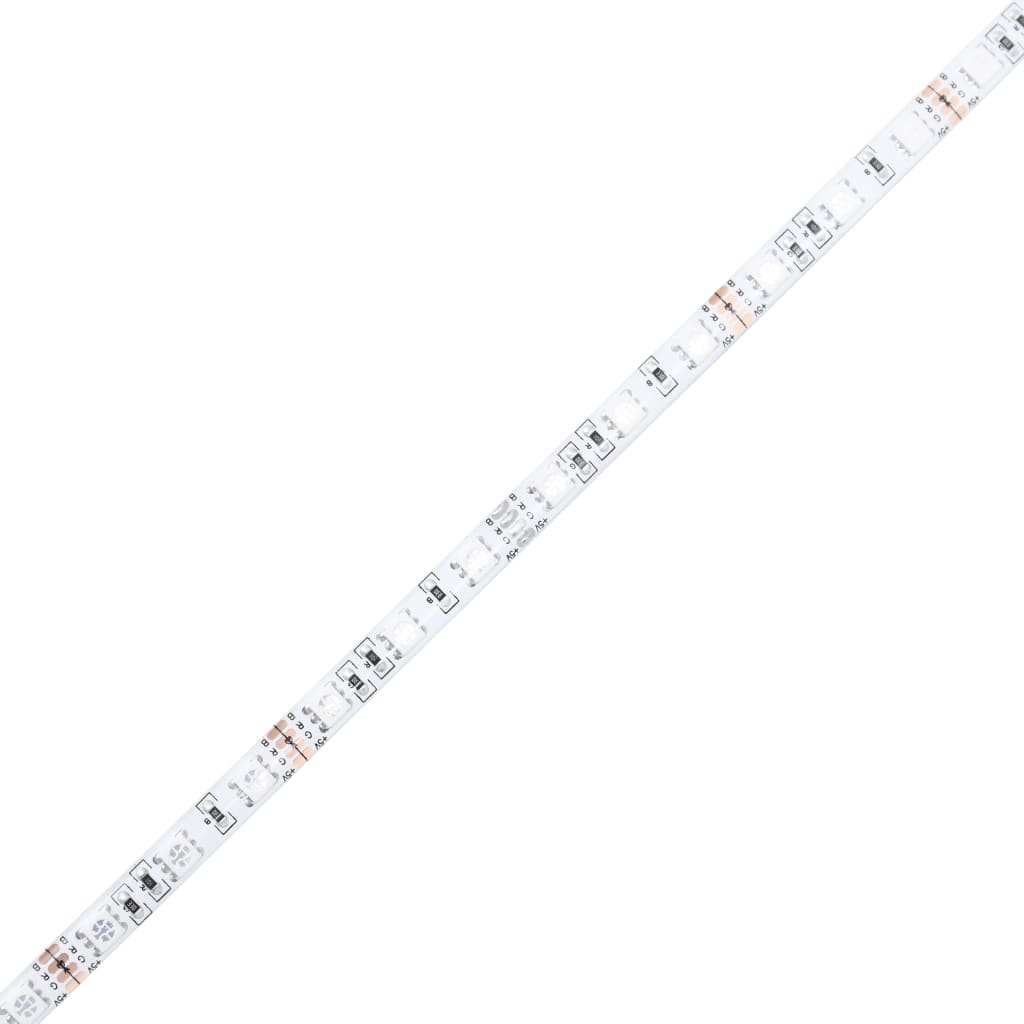 Sengeramme Med Led-Lys Hvit 120X200 Cm Konstruert Tre