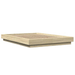 Sengeramme Med Led-Lys Sonoma Eik 120X200 Cm Konstruert Tre