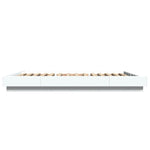 Sengeramme Med Led-Lys Hvit 120X190 Cm Konstruert Tre