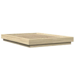Sengeramme Med Led-Lys Sonoma Eik 120X190 Cm Konstruert Tre