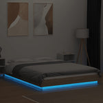 Sengeramme Med Led-Lys Sonoma Eik 120X190 Cm Konstruert Tre