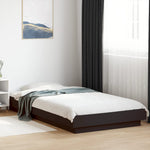 Sengeramme Med Led-Lys Svart 90X190 Cm Konstruert Tre