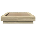 Sengeramme Med Led-Lys Sonoma Eik 90X190 Cm Konstruert Tre