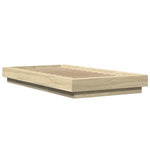 Sengeramme Med Led-Lys Sonoma Eik 75X190 Cm Konstruert Tre