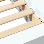 Sengeramme Hvit 160X200 Cm Konstruert Tre