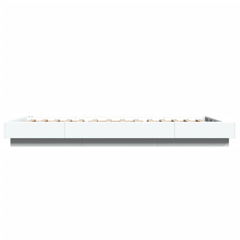 Sengeramme Hvit 100X200 Cm Konstruert Tre