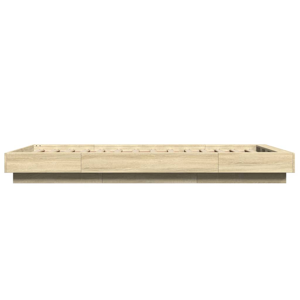 Sengeramme Sonoma Eik 90X200 Cm Konstruert Tre