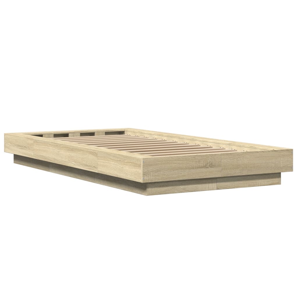 Sengeramme Sonoma Eik 90X190 Cm Konstruert Tre