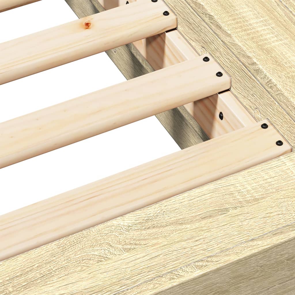 Sengeramme Sonoma Eik 90X190 Cm Konstruert Tre