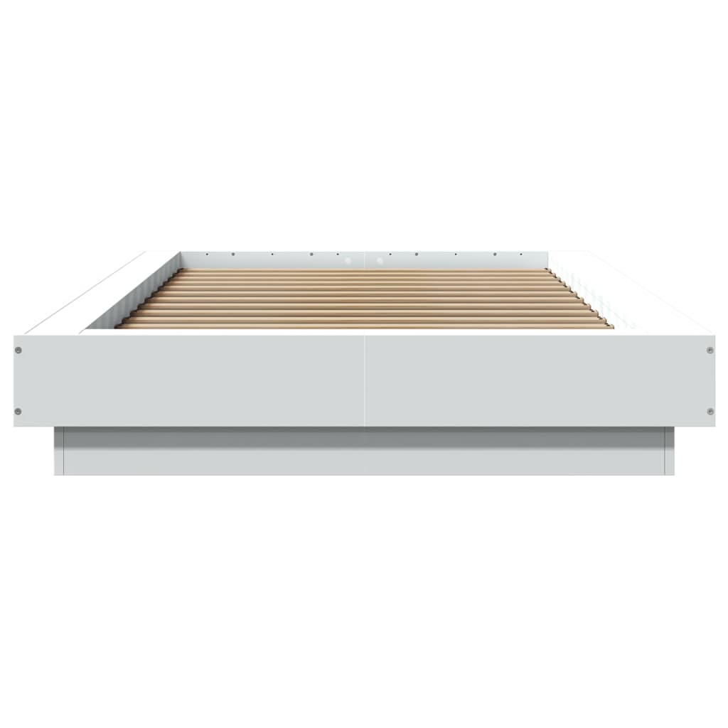 Sengeramme Hvit 75X190 Cm Konstruert Tre