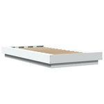 Sengeramme Hvit 75X190 Cm Konstruert Tre