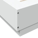 Sengeramme Hvit 75X190 Cm Konstruert Tre