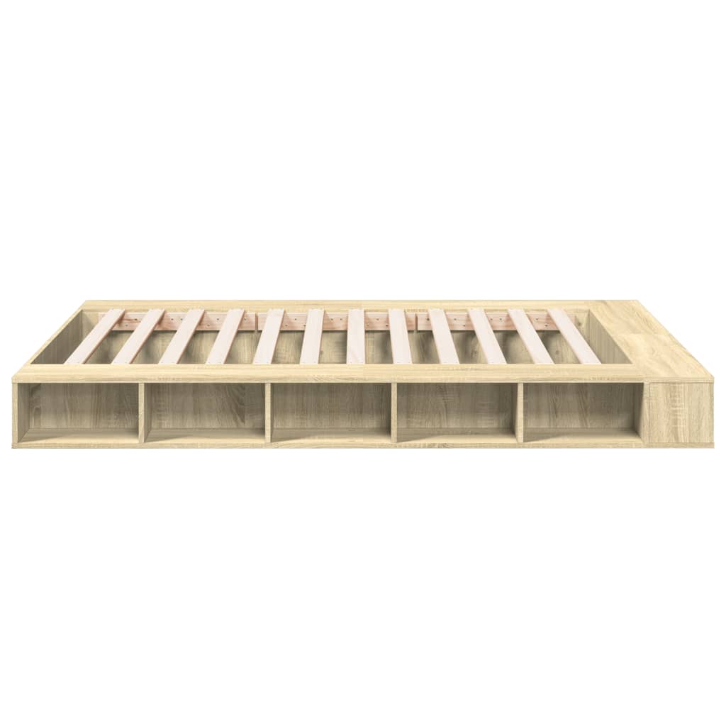 Sengeramme Sonoma Eik 140X200 Cm Konstruert Tre
