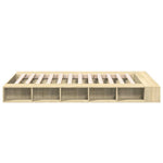 Sengeramme Sonoma Eik 120X200 Cm Konstruert Tre