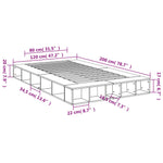 Sengeramme Sonoma Eik 120X200 Cm Konstruert Tre