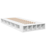 Sengeramme Hvit 75X190 Cm Konstruert Tre