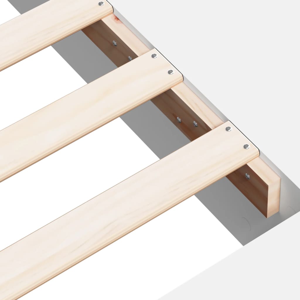 Sengeramme Hvit 75X190 Cm Konstruert Tre