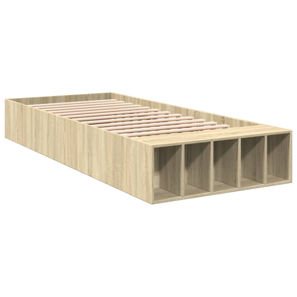 Sengeramme Sonoma Eik 90X200 Cm Konstruert Tre