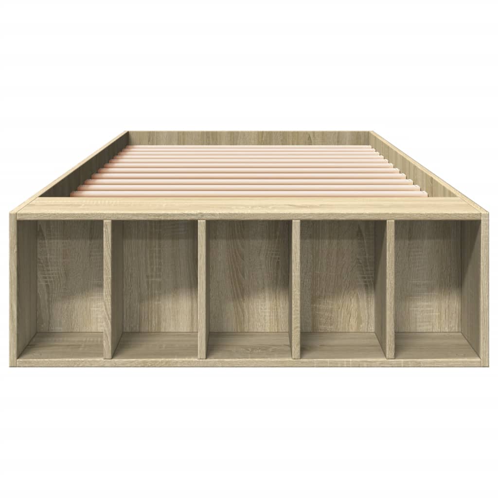 Sengeramme Sonoma Eik 90X200 Cm Konstruert Tre