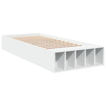 Sengeramme Hvit 90X190 Cm Konstruert Tre