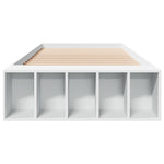 Sengeramme Hvit 90X190 Cm Konstruert Tre