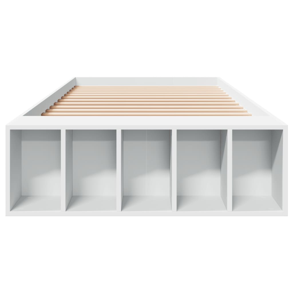 Sengeramme Hvit 90X190 Cm Konstruert Tre