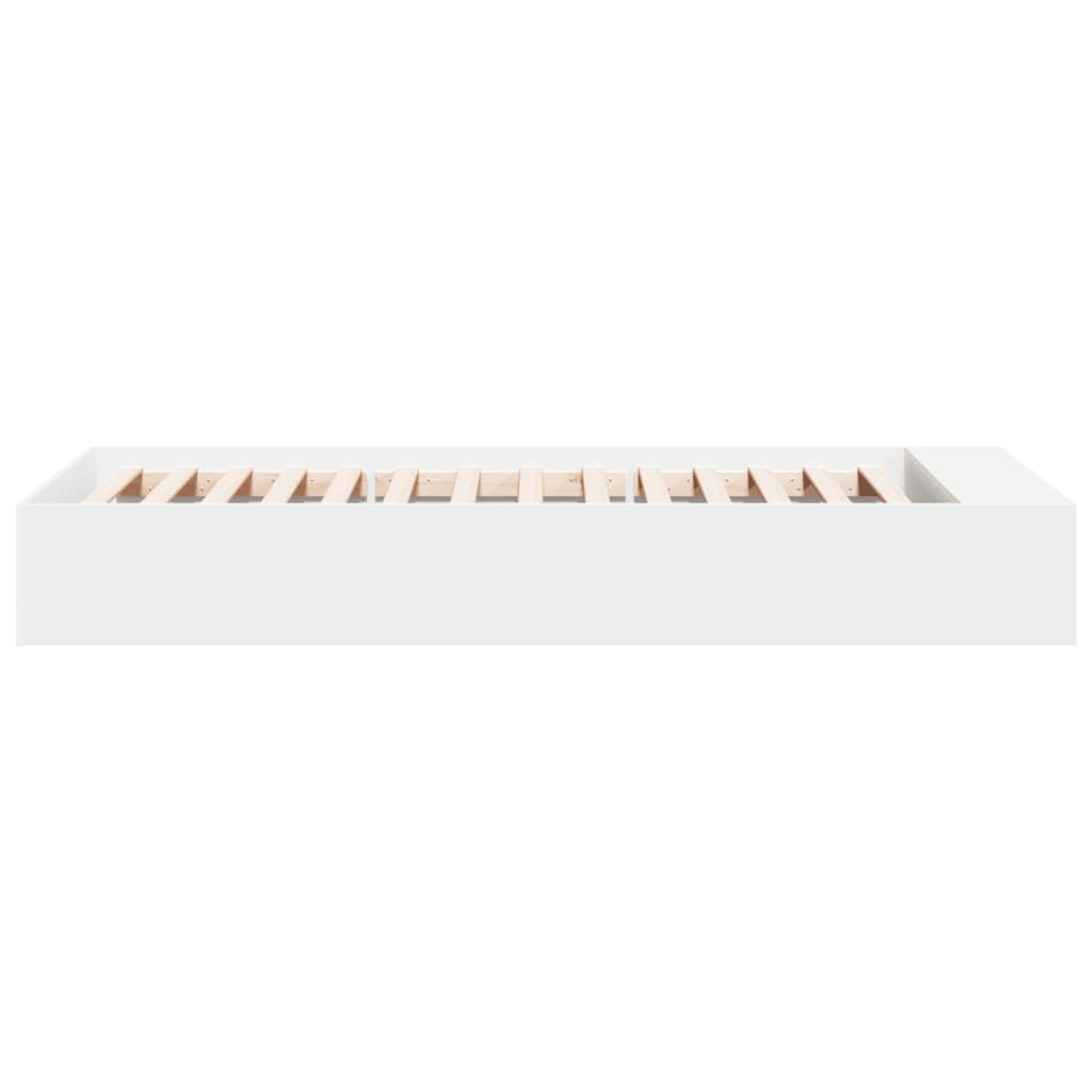 Sengeramme Hvit 90X190 Cm Konstruert Tre