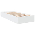 Sengeramme Hvit 90X190 Cm Konstruert Tre