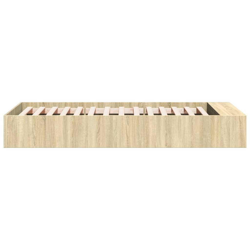 Sengeramme Sonoma Eik 90X190 Cm Konstruert Tre