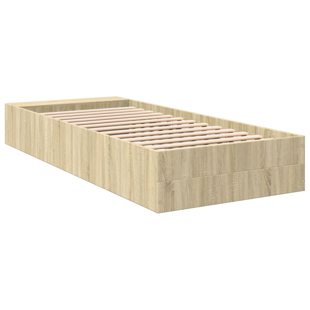 Sengeramme Sonoma Eik 90X190 Cm Konstruert Tre