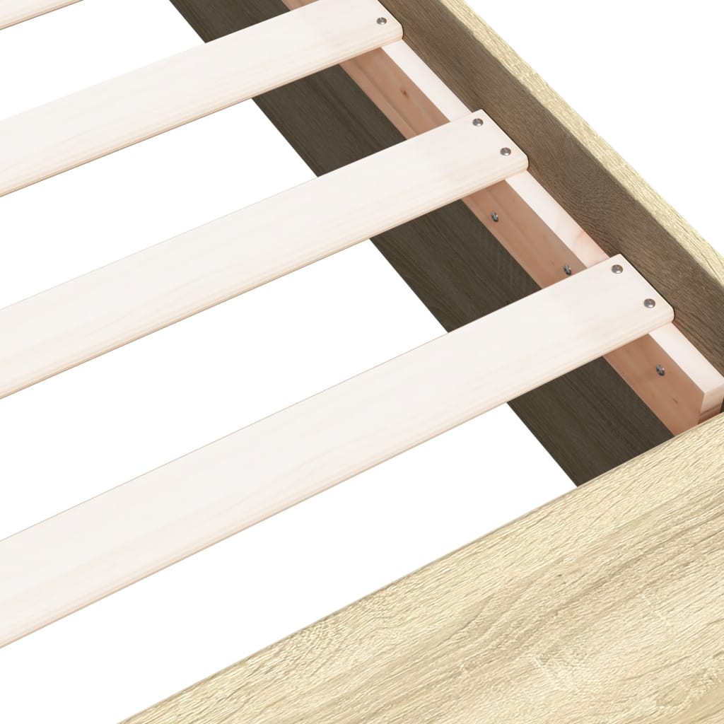Sengeramme Sonoma Eik 90X190 Cm Konstruert Tre