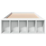 Sengeramme Hvit 75X190 Cm Konstruert Tre