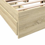 Sengeramme Med Skuffer Sonoma Eik 140X200 Cm Konstruert Tre