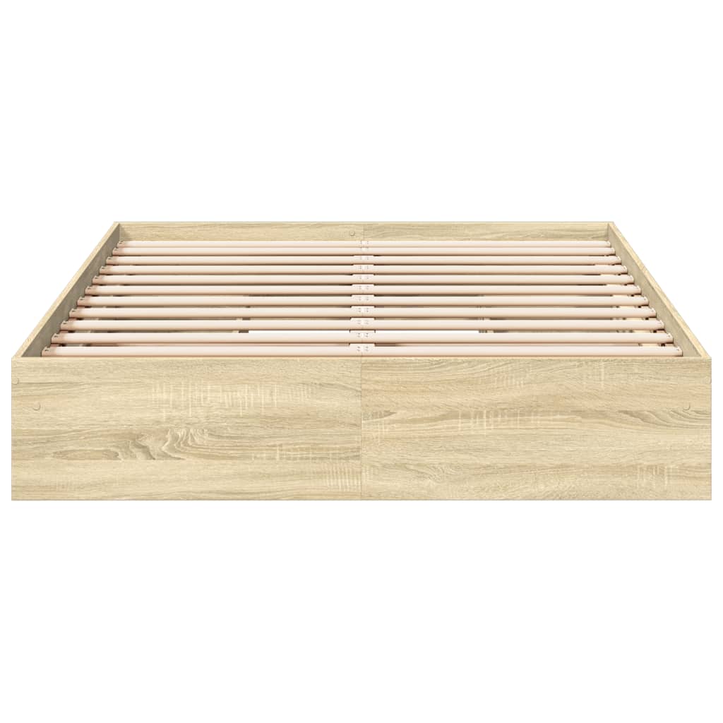 Sengeramme Med Skuffer Sonoma Eik 120X200 Cm Konstruert Tre