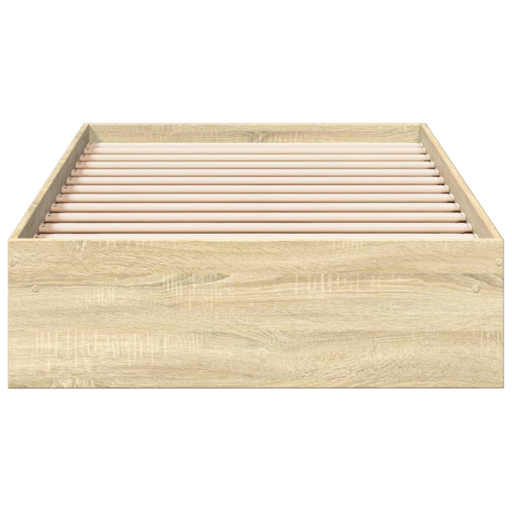 Sengeramme Med Skuffer Sonoma Eik 90X200 Cm Konstruert Tre