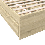 Sengeramme Med Skuffer Sonoma Eik 90X200 Cm Konstruert Tre