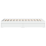 Sengeramme Med Skuffer Hvit 75X190 Cm Konstruert Tre