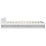 Sengeramme Med Skuffer Hvit 120X190 Cm Konstruert Tre