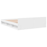 Sengeramme Med Skuffer Hvit 120X190 Cm Konstruert Tre