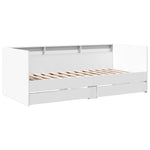 Dagseng Med Skuffer Uten Madrass Hvit 90X200 Cm