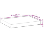 Flytende Hylle 40X30X4 Cm Ubehandlet Heltre Akasie