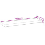 Flytende Hylle 100X20X4 Cm Oljebehandlet Heltre Akasie